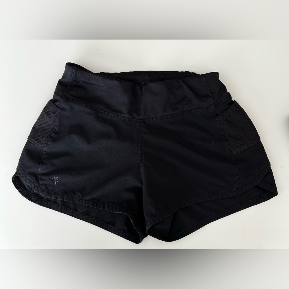 Athleta Girl black pull on Record Breaker 3” shorts XS 6